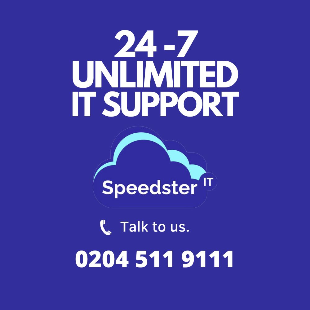 24 7 Unlimited IT Support London Team - Contact Speedster IT 0204 511 9111
